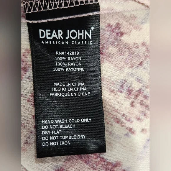 Dear John Thistle Shake Pink, Purple and Cream Short Sleeve Blouse. NWT - Picture 8 of 8